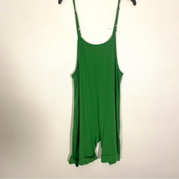 NEW Chelsea Violet Romper Shorts Spring Green Sleeveless One Piece Pockets Sz S - Picture 2 of 7